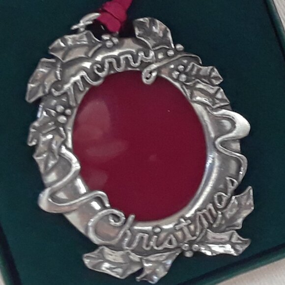 Seagull Pewter Christmas Photo Ornaments Vintage Never Used In Boxes - Picture 5 of 10